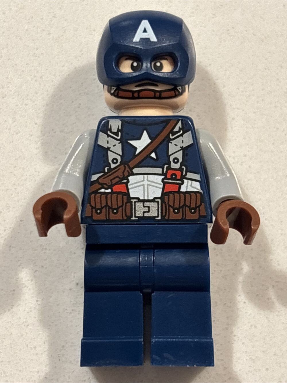 Lego Captain America Minifigure #sh1011 Dark Blue Suit Set #76313 Brand New
